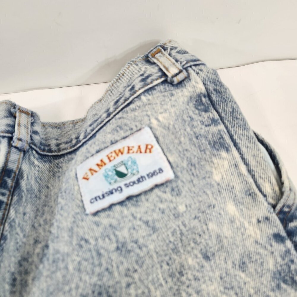 Vintage Famewear Acid Wash Jean Shorts Size 14 Girls - Picture 9 of 13